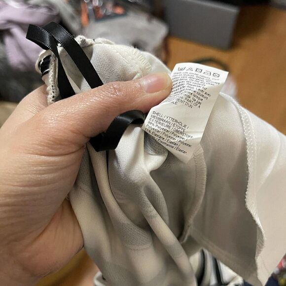 River Island Black stripe tie waist tapered trousers size US 14 - Picture 7 of 7